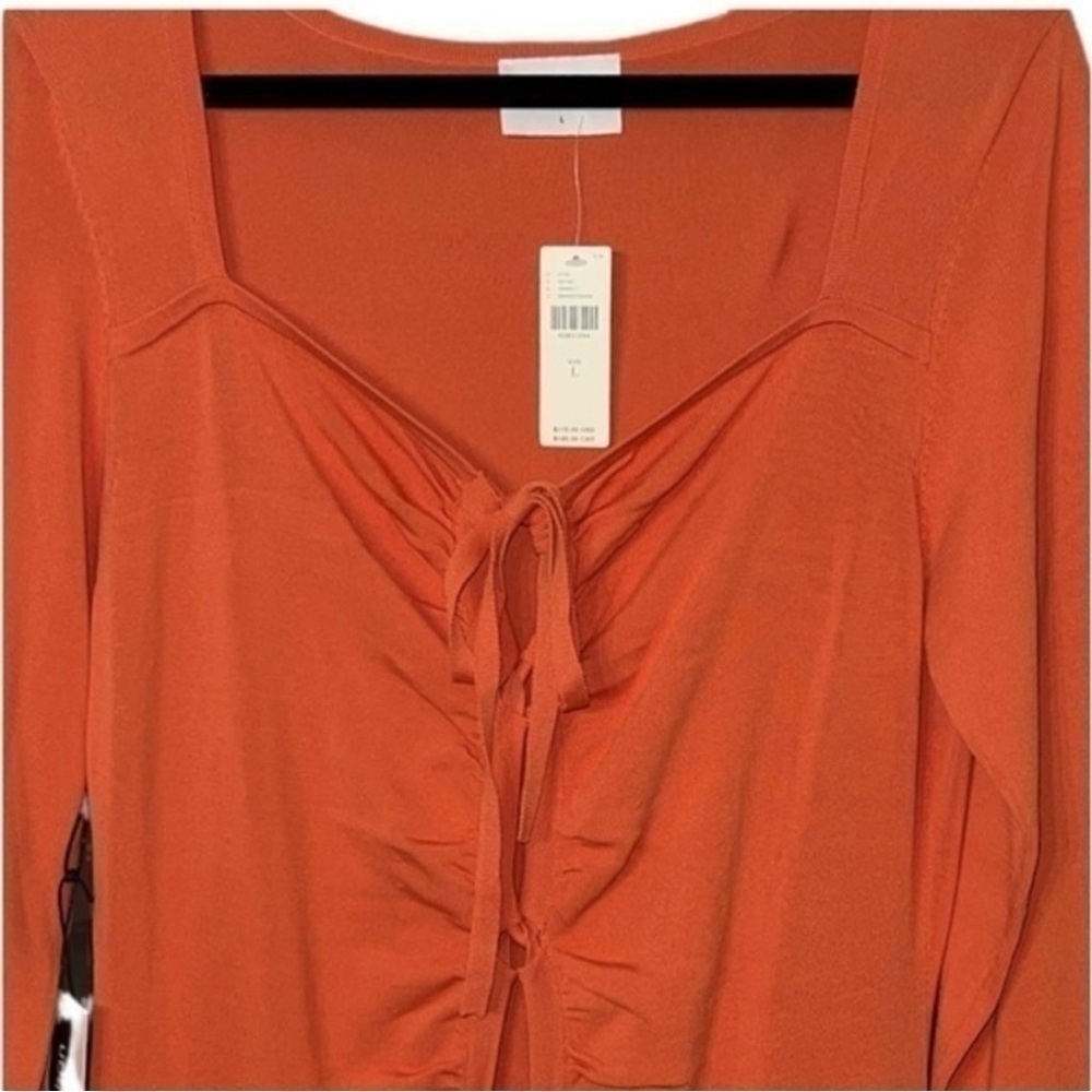 Anthropologie Orange Midi Dress - Picture 5 of 12